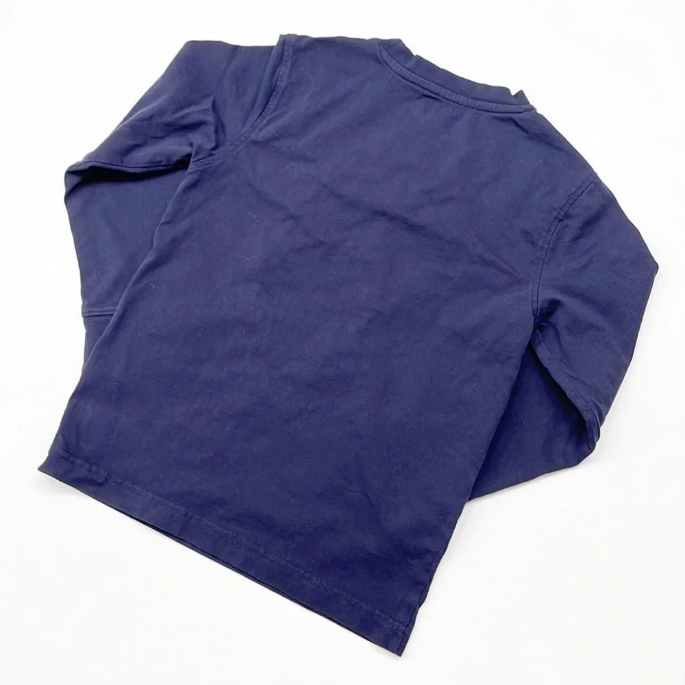 Gymboree little boys navy blue fossil printed long sleeve shirt